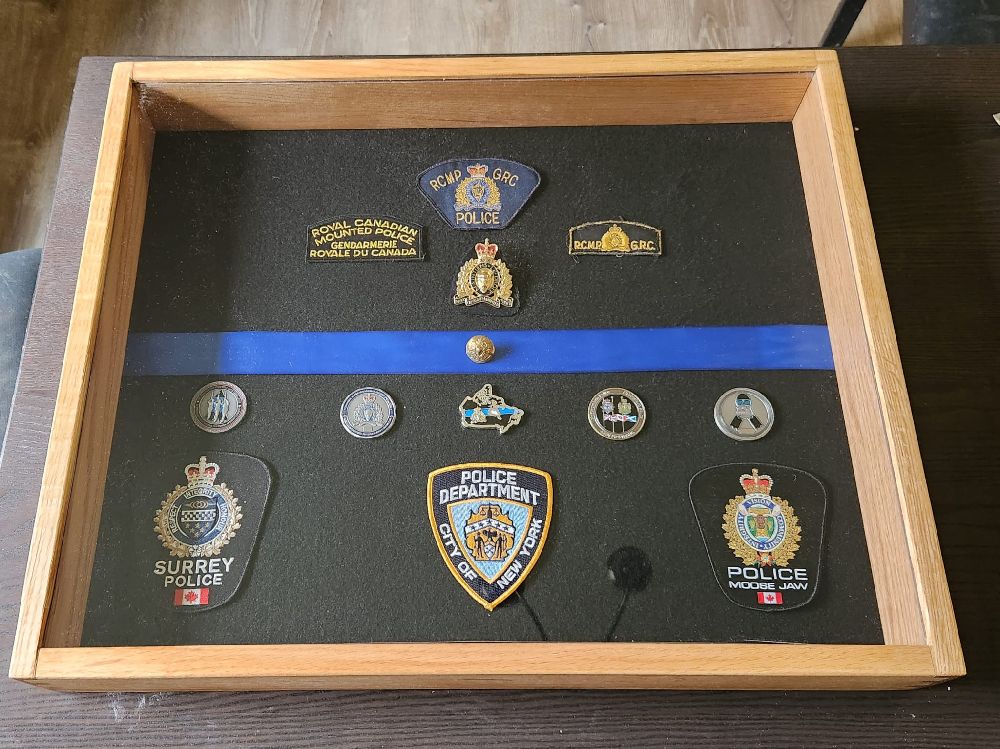 Police Shadow Box, Thin Blue Line